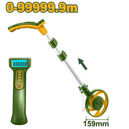 Jadever Digital Display Measuring Wheel JDMW2523 Heavy-Duty Land Surveying Distance Odometer Wheel with Integrated Kickstand and 99999.9m Range