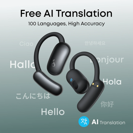 Soundcore AeroFit 2 Open-Ear Headphones with AI Assistant and Real-Time Translation Features Long-Lasting Comfort Design