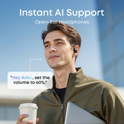 Soundcore AeroFit 2 Open-Ear Headphones with AI Assistant and Real-Time Translation Features Long-Lasting Comfort Design