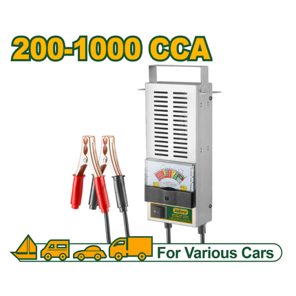 Jadever Battery Load Tester 6/12V 100A Load Capacity 200-1000 CCA Range Analog Display Professional Diagnostic Tool