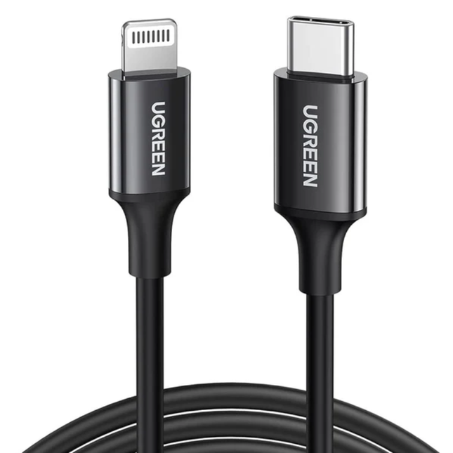 Ugreen USB C to Lightning Charging and Data Sync Cable 20W Power Delivery 1m Length Premium Smart Chip Cord