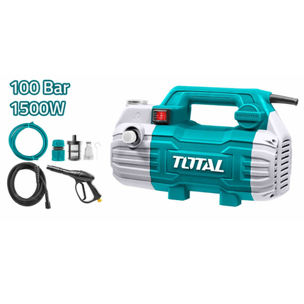 Total High Pressure Washer 1500W Max Pressure 100Bar Compact Design Cleaning Machine Model TGT11236