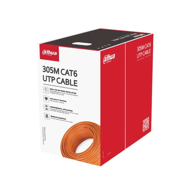 UTP CAT6 Network Cable 305m Oxygen Free Copper PVC Sheath Model DH-PFM920I-6UN-CN