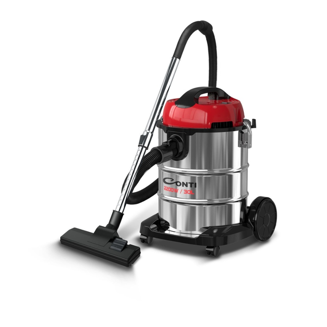 Conte Drum Vacuum Cleaner 2200W 30L Wet & Dry Stainless Steel Model VCD2206SS