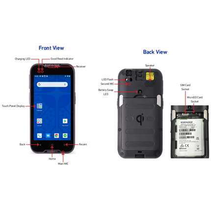 Datalogic DL36LT Android 13 Mobile Computer Terminal 1D/2D Barcode Scanner 4GB/32GB with 5-Inch IPS Display