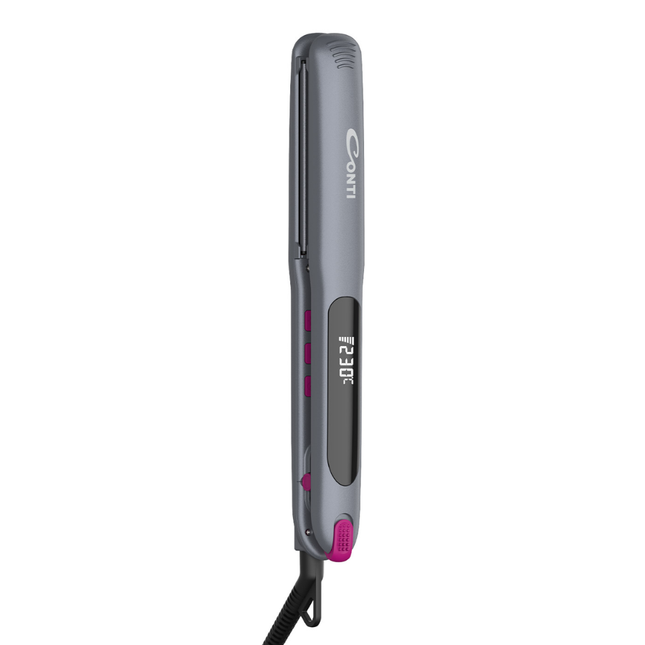 Conti BTY-S0003-CP Digital Ceramic Hair Straightener Flat Iron with Adjustable Heat Up to 230°C