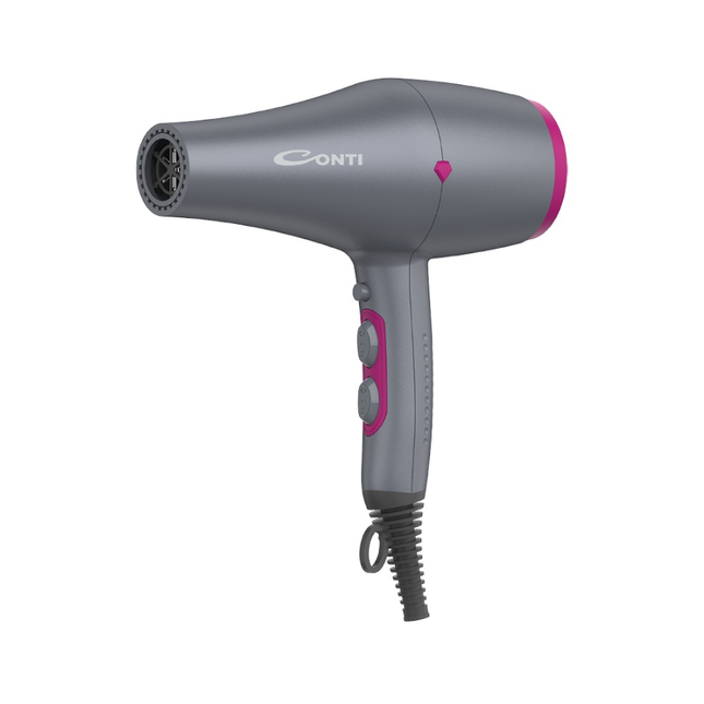 Conti BTY-D0004-CP Professional High-Velocity Hair Dryer 2200W with Speed & Heat Control Settings