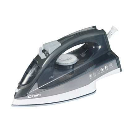 مكواة بخارية عمودية للملابس من كونتي بقوة 2100 واط موديل GS-1220-BG مع خزان مياه كبير وتصميم تلسكوبي - لون أسود وذهبي