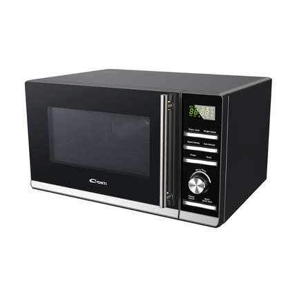 Conti MW6038-B Large-Capacity 38L Digital Microwave Oven with Built-In Grill - Sleek Black