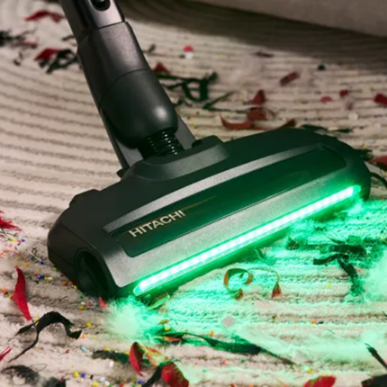 Hitachi PV-XHE4PLMBGAE Cordless Stick Vacuum Cleaner with 225AW Suction & 80 Min Runtime - Metallic Blue