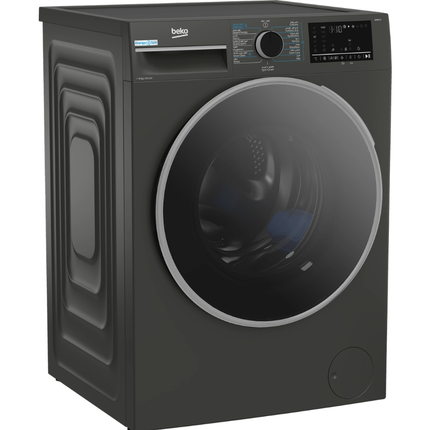 غسالة ملابس بيكو Beko أوتوماتيك 10 كغم مع 15 برنامجاً ومحرك إنفيرتر - رمادي مانهاتن