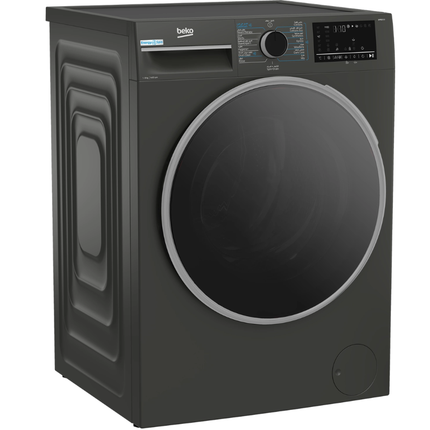 Beko 8kg Front Load Washing Machine 15 Programs 1400 RPM Inverter - Manhattan Gray