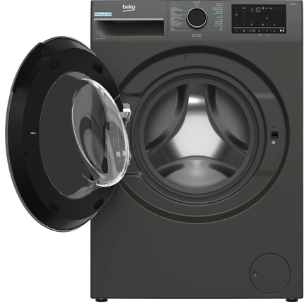 Beko 8kg Front Load Washing Machine 15 Programs 1400 RPM Inverter - Manhattan Gray