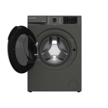 Ariston 10kg Front Load Washing Machine with 1400 RPM & Inverter Motor - Gray