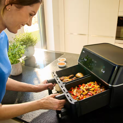 قلاية هوائية براون TwinCook 5 مزدوجة السلة سعة 10 لتر