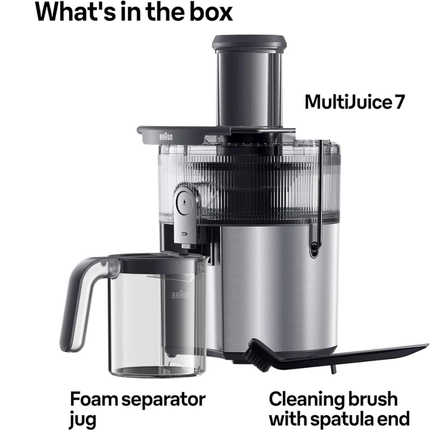Braun Spin Juicer 1000W with 2 Speed Settings - Grey