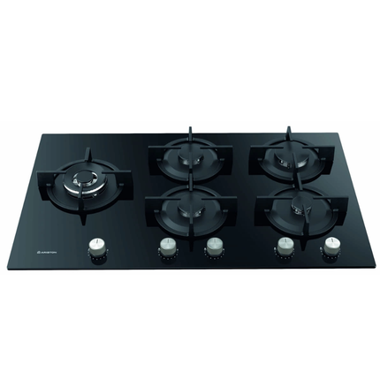 Ariston Built-In Gas Hob 90cm Black Glass