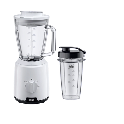 Braun Countertop Blender 600W 1.5L with TriAction Technology - White