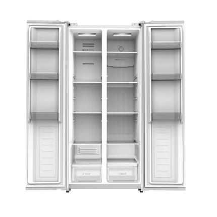 Skyworth 556L Side-by-Side Inverter Refrigerator Total No Frost White Glass SBS-501WPGE