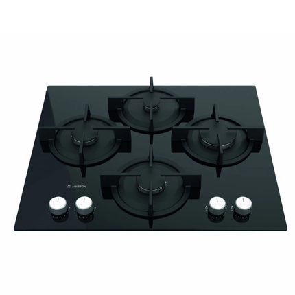 Ariston 60 cm Built-In 4-Burner Gas Hob Black Tempered Glass AGS 61S/BK