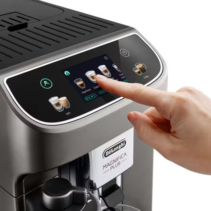 De'Longhi Magnifica Plus Fully Automatic Espresso Machine Titanium Black ECAM380.95.TB