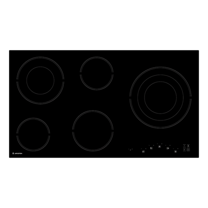 Ariston 90 cm Built-In Vitro Ceramic Hob 5 Thermal Zones Black HR9020B