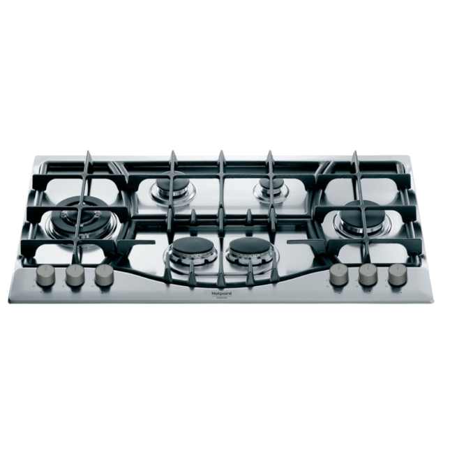 Ariston Built-In Gas Hob 90 cm 6 Burners Cast Iron Pan Supports PHN 961 TS/IX/A