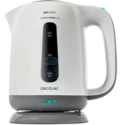 Cecotec ThermoSense 170 Electric Kettle 1.7L Stainless Steel Interior Auto Shut-Off