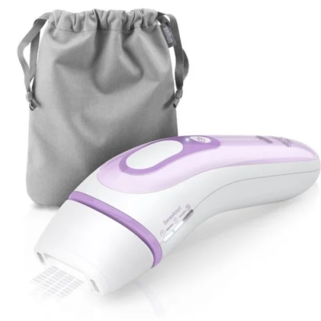 Braun Silk-expert IPL Hair Removal Device Purple Intensity Levels Venus Razor Pouch 57282