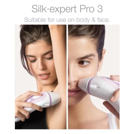 Braun Silk-expert IPL Hair Removal Device Purple Intensity Levels Venus Razor Pouch 57282
