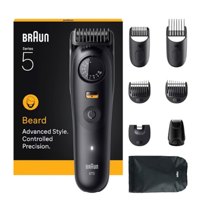Braun Beard Trimmer Series 5 Ultra Sharp Blade 40 Length Settings 120 Mins BT5560