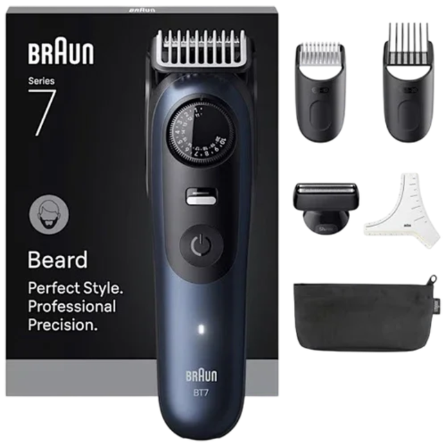 Braun Beard Trimmer Series 7 Professional Precision 100% Waterproof BT7520