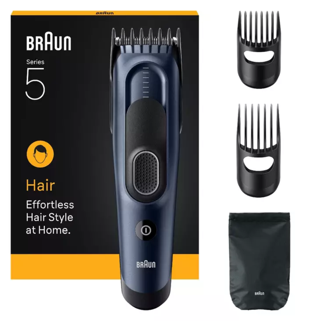 Braun Hair Clipper Series 5 Lifetime Sharp Blades 17 Length Settings HC5550