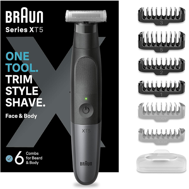 Braun Series X Wet and Dry Multi Grooming Trimmer Black Silver XT5200