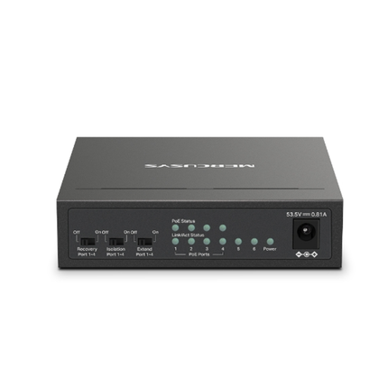 سويتش مكتب ميركوسيس 6 موانئ مع 4 موانئ PoE+ قدرة 40 واط Mercusys MS106LP