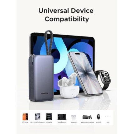 Ugreen 65W 3-in-1 Power Bank Wall Charger 20000mAh