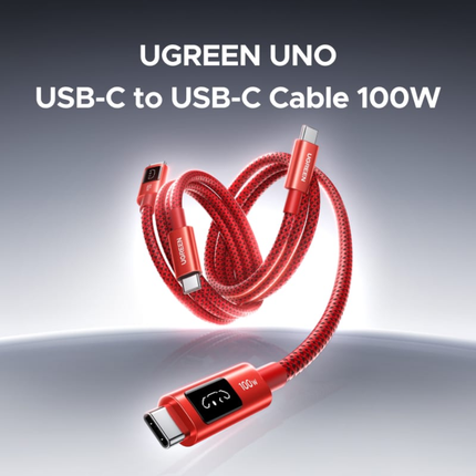 كابل يوجرين USB-C بقوة 100W للشحن السريع