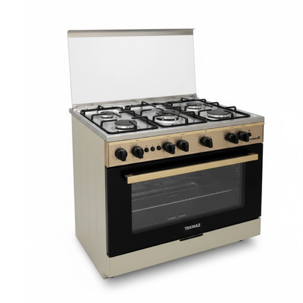 Tekmaz NAS-EC90 Stainless Steel Gas Cooker 90x60 cm