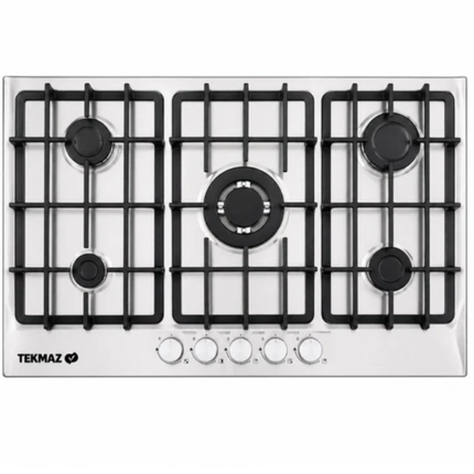 Tekmaz NAS-90CIS Stainless Steel Built-in Gas Hob 90 cm