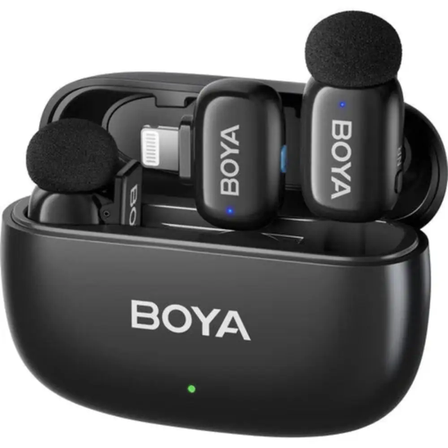 BOYA Mini 2-03 Wireless Lavalier Microphone System with Charging Case