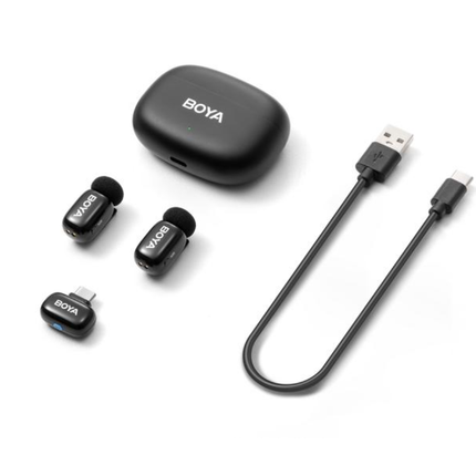 مايكروفون بويا ميني 2-02 لاسلكي ثنائي القناة يو اس بي سي BOYA Mini 2-02 Wireless Microphone