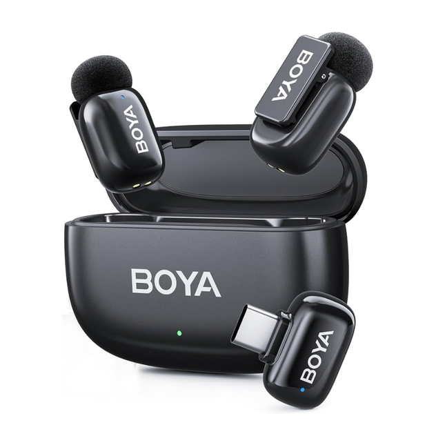 BOYA Mini 2-02 Dual-Channel Wireless Microphone System (USB-C)