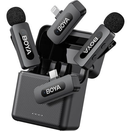 مايكروفون بويا لاسلكي كومبو BOYA BY-V3 Combo Wireless Microphone (2TX + 2RX)