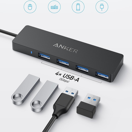 موزع بيانات أنكر 4 في 1 عبر USB-C بقدرة 5 جيجابت - 2 قدم
