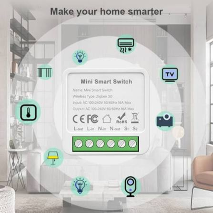 AUBESS Tuya WiFi 16A Mini Smart Switch Module