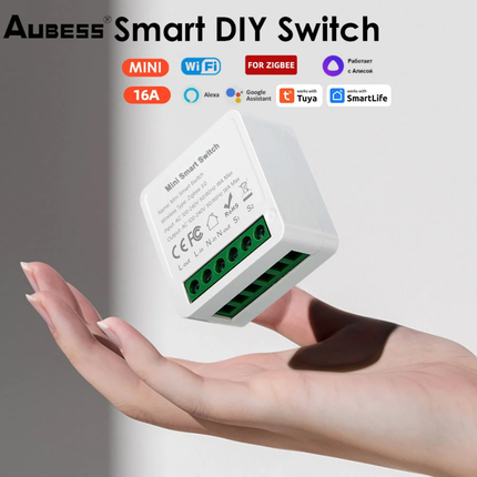 AUBESS Tuya WiFi 16A Mini Smart Switch Module