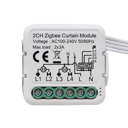 Zigbee Dual Smart Curtain Switch Module