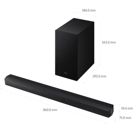 ساوند بار سامسونج الفئة B قناة 3.1 مع مضخم صوت لاسلكي HW-B650F