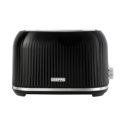 Geepas 2-Slice Ribbed Toaster 6 Browning Levels GBT36558UK