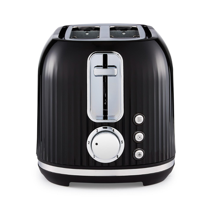 Geepas 2-Slice Ribbed Toaster 6 Browning Levels GBT36558UK